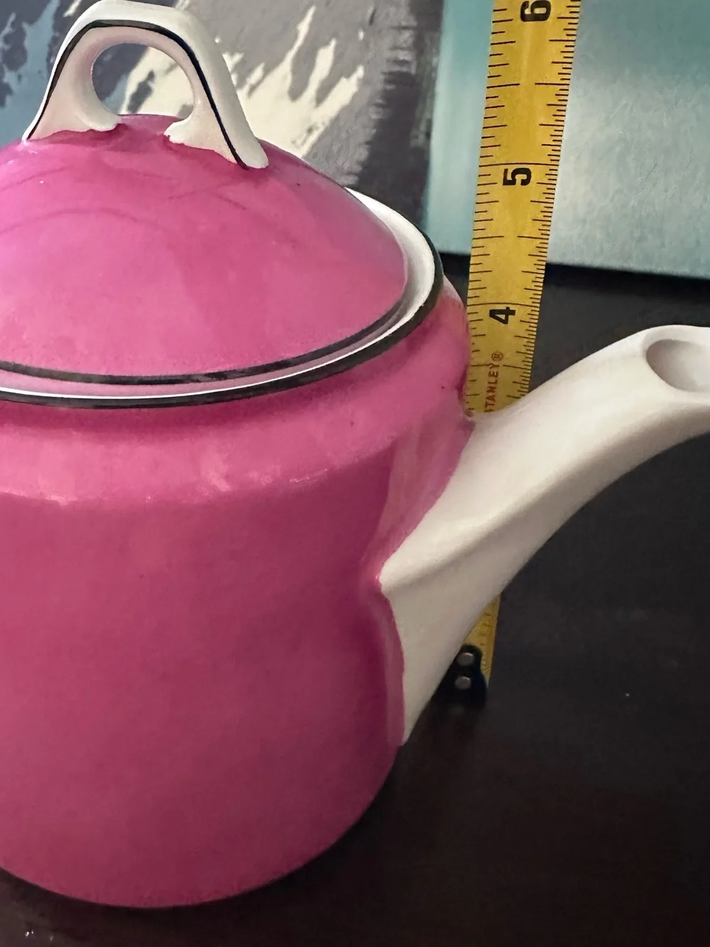 Ceramic Teapot with black Trim